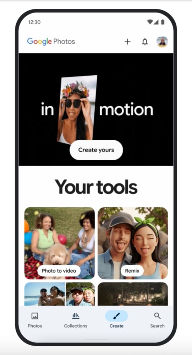 Google Photos Nouvel Onglet Creer