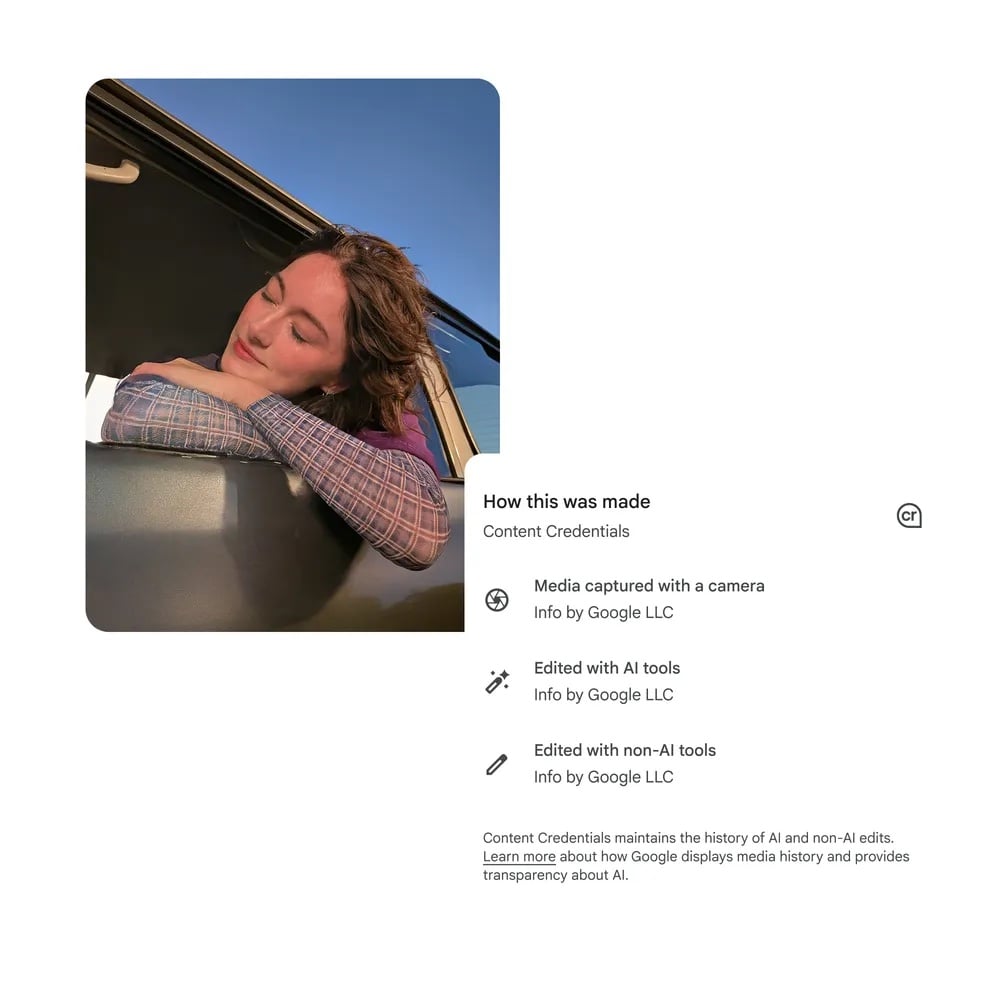 Google Photos Ia édition C2pa