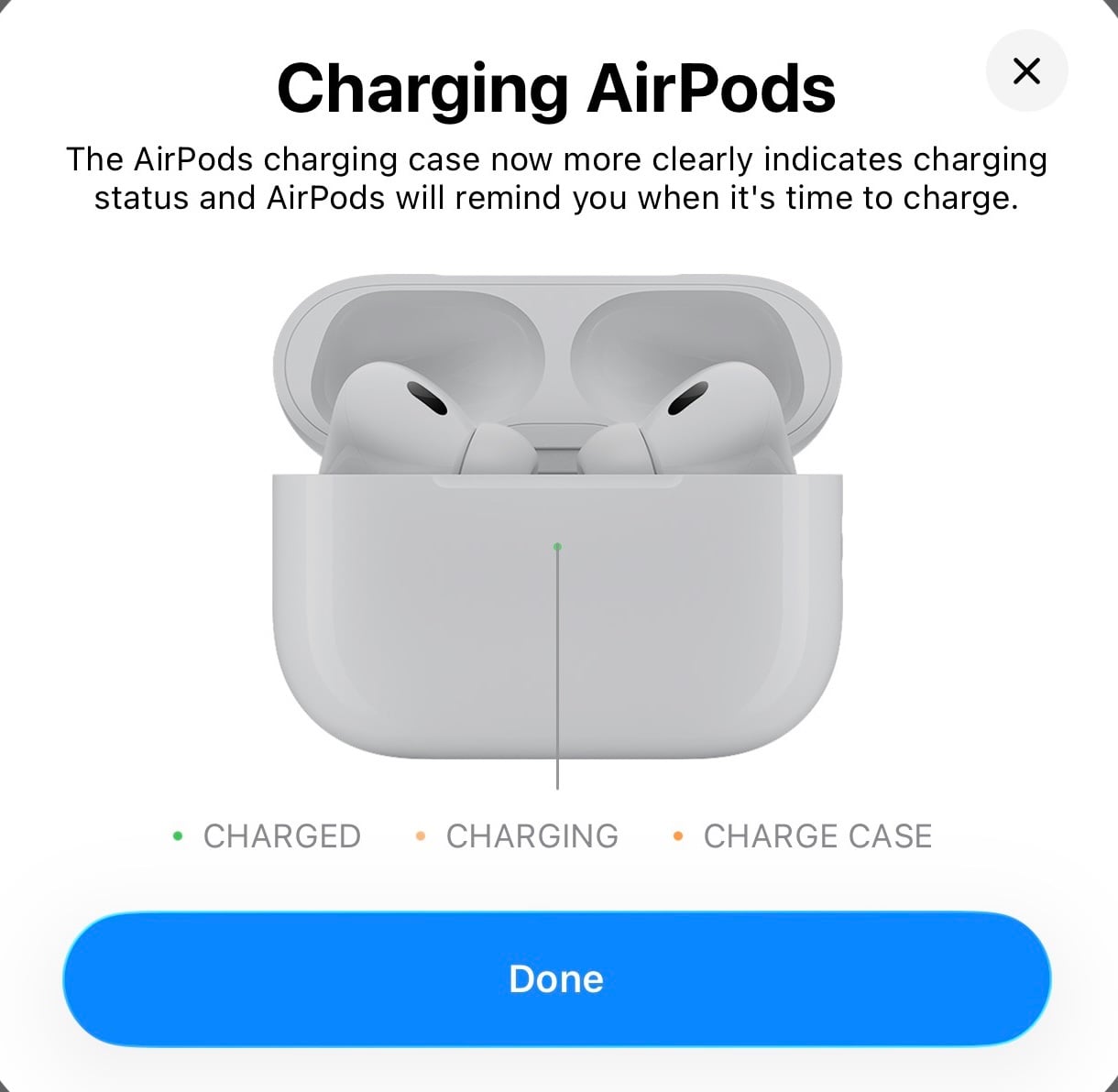 Notification AirPods Batterie iOS 26
