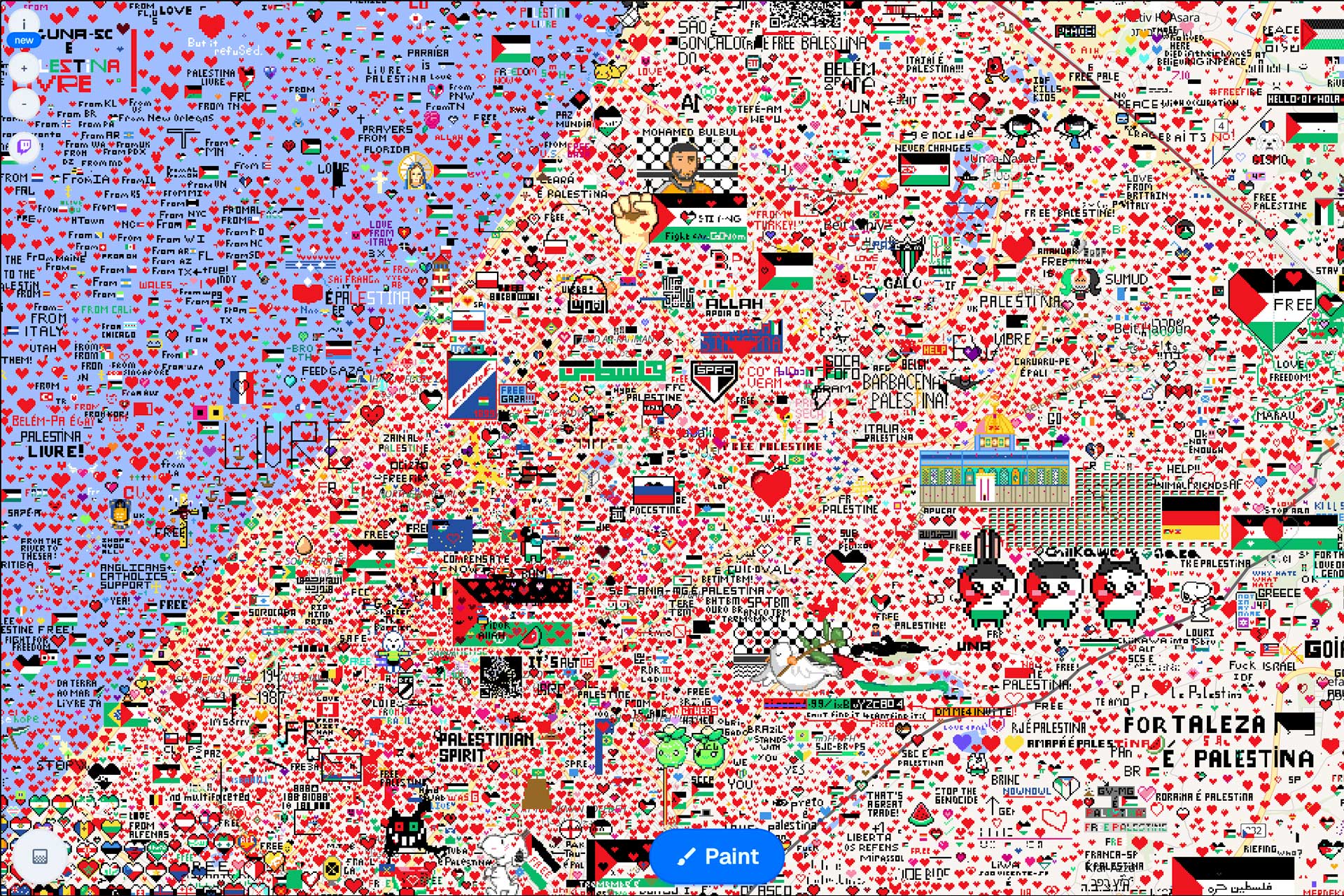 Pixel War Wplace Gaza