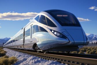 Vue Du Train A Grande Vitesse Moderne 3d 2