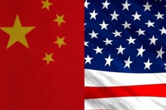 Chine Etats Unis Drapeau