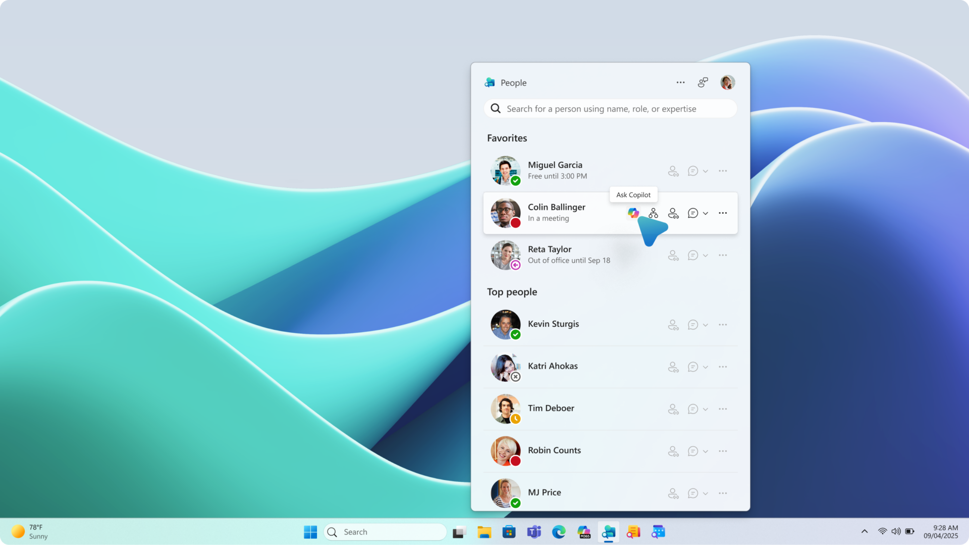 Microsoft 365 Compagnon Personnes