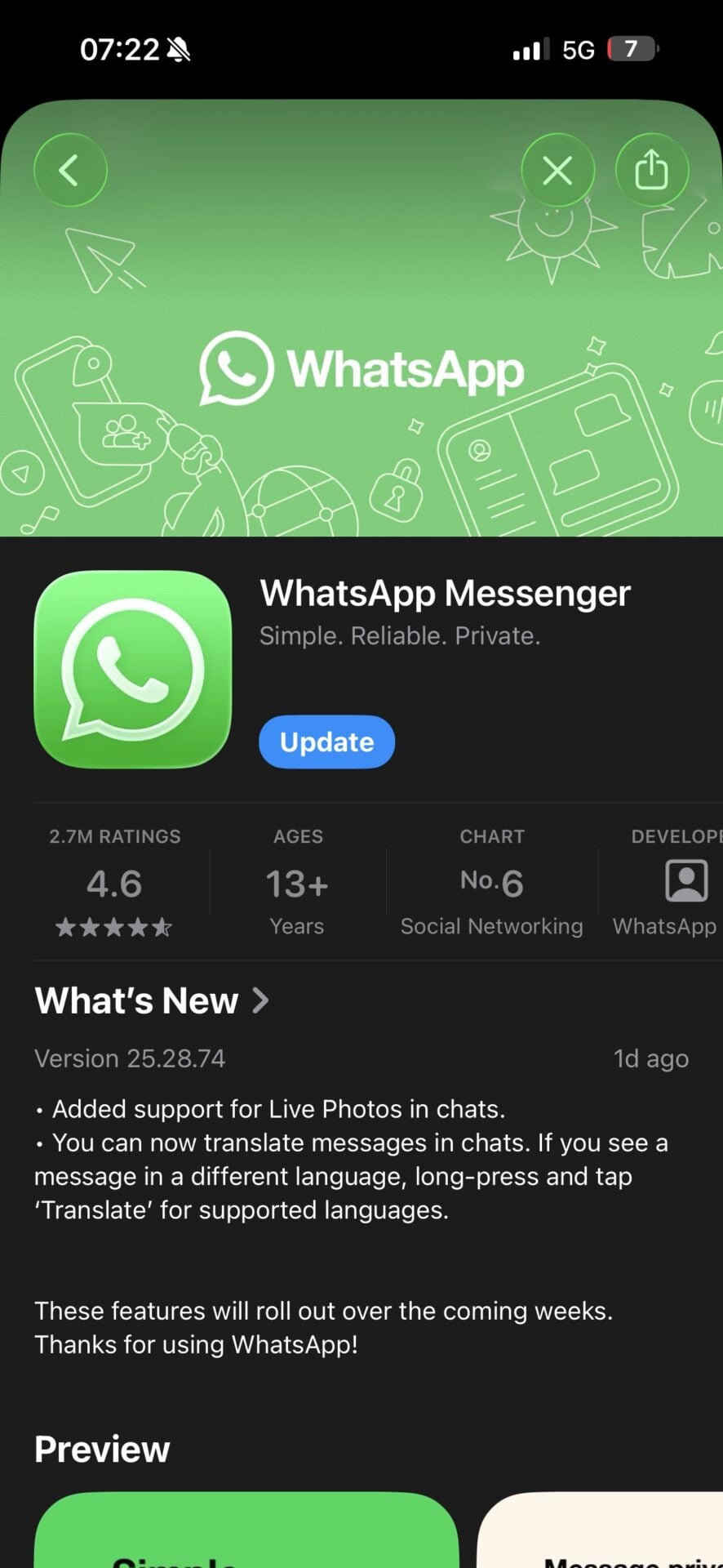 Whatsapp iPhone iOS Traduction Messages 1