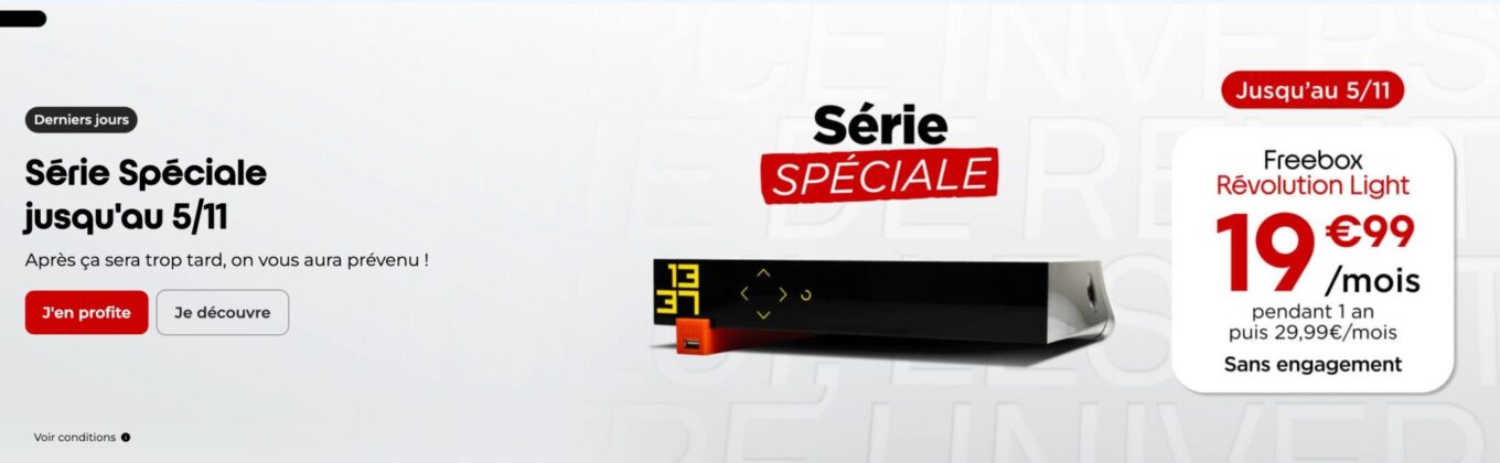 Free va (encore) mettre fin à son offre « Série Spéciale » Freebox ...