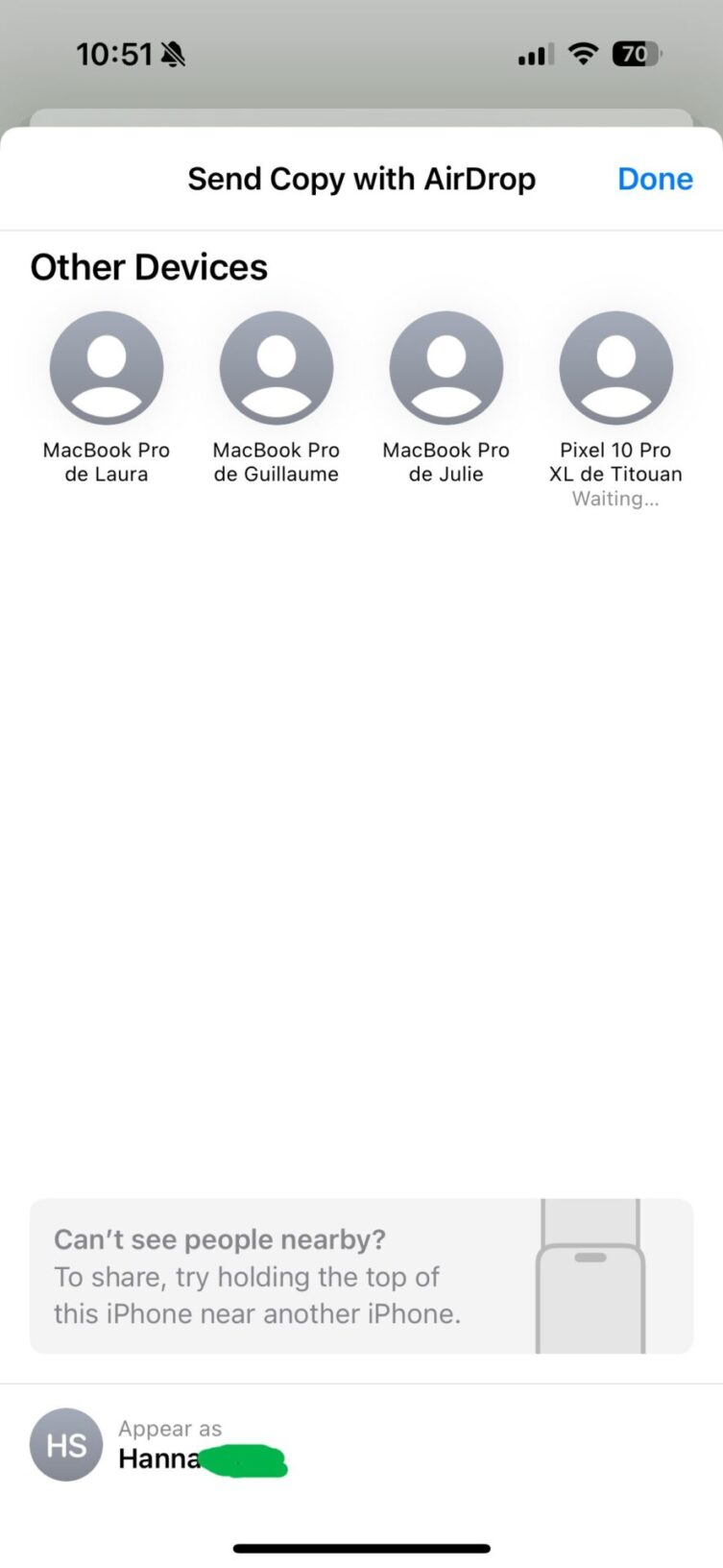 Tutoriel : comment faire un AirDrop avec un Pixel 10