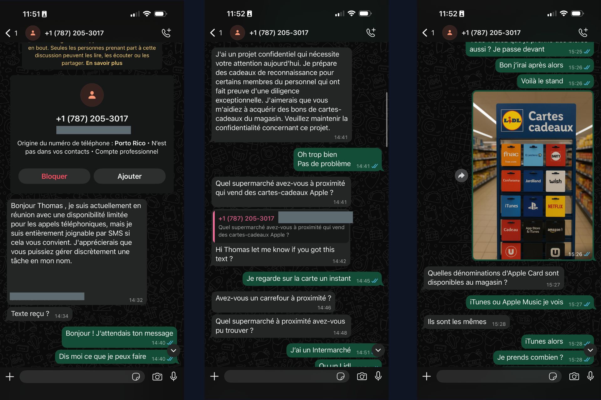 Arnaque Faux Patron Whatsapp