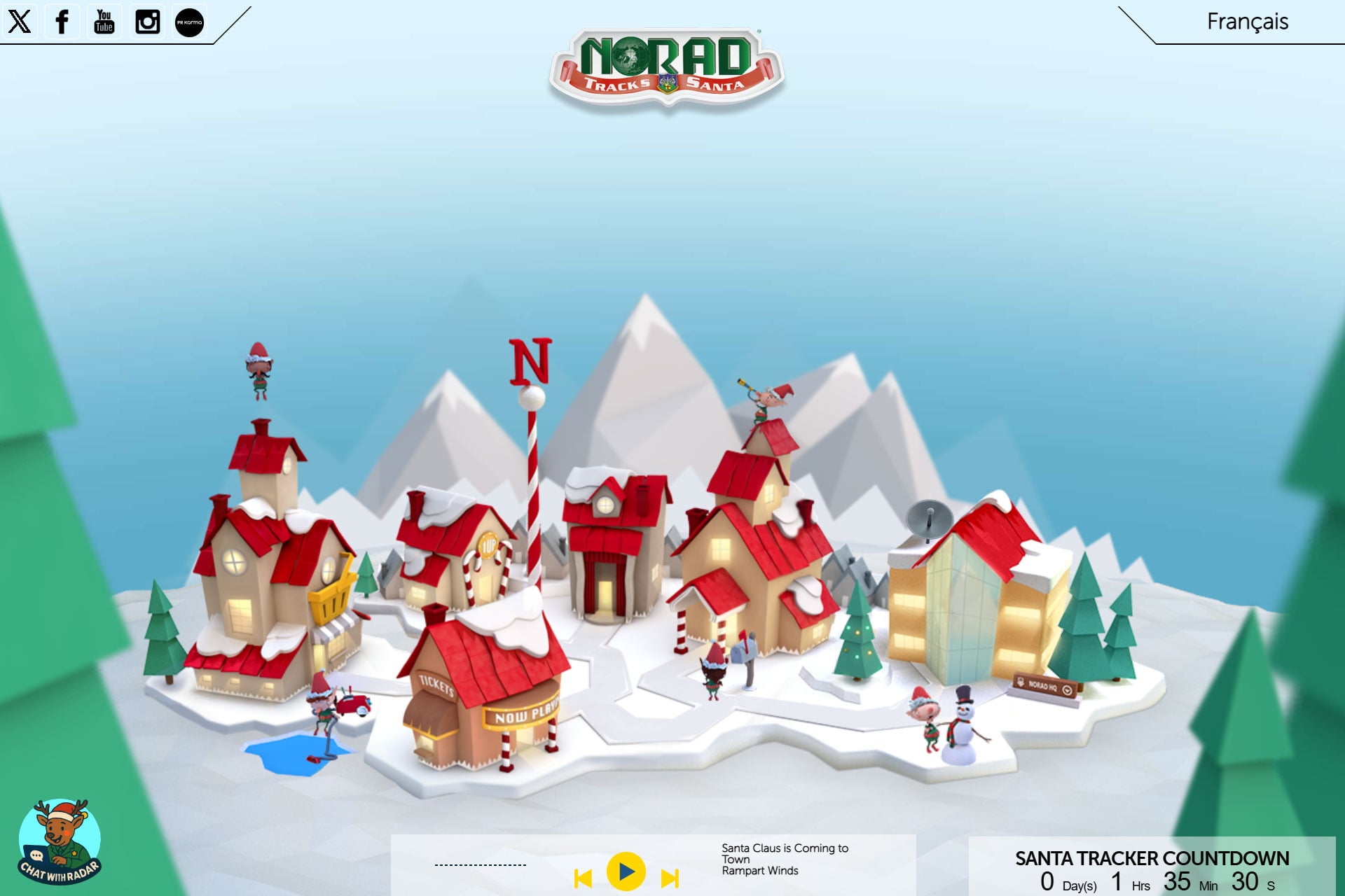 Norad oficial rastreia o Papai Noel 2025