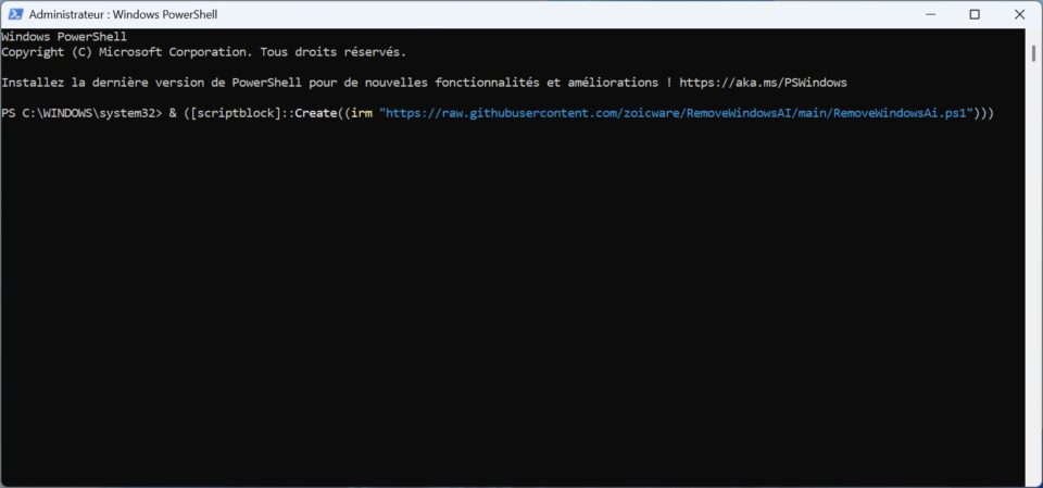 Ce script désactive toute l’IA de Windows 11, voici comment l’utiliser