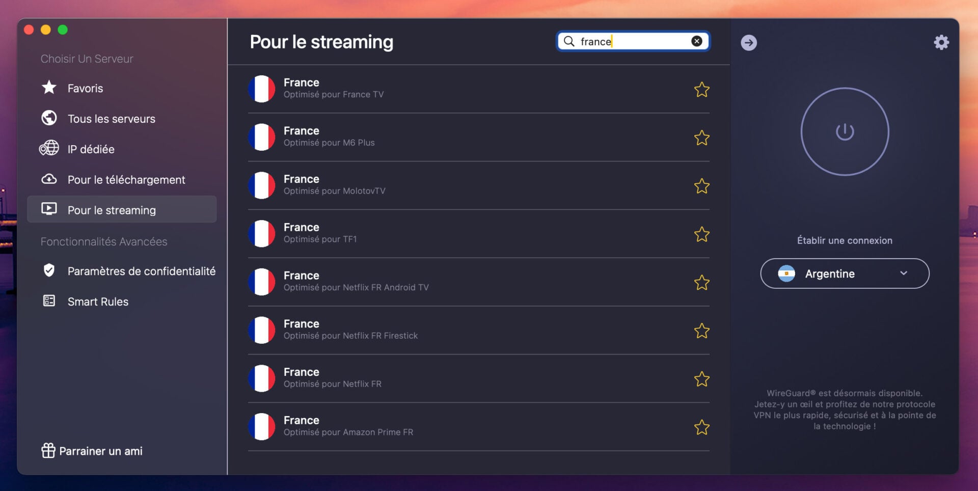Cyberghost Serveurs France