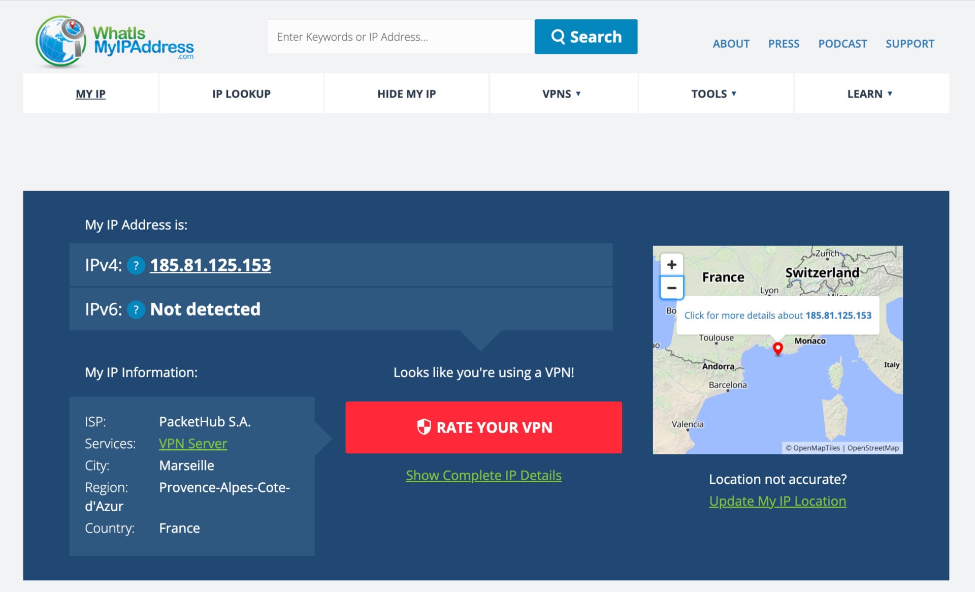 Ip Addresse Localisation
