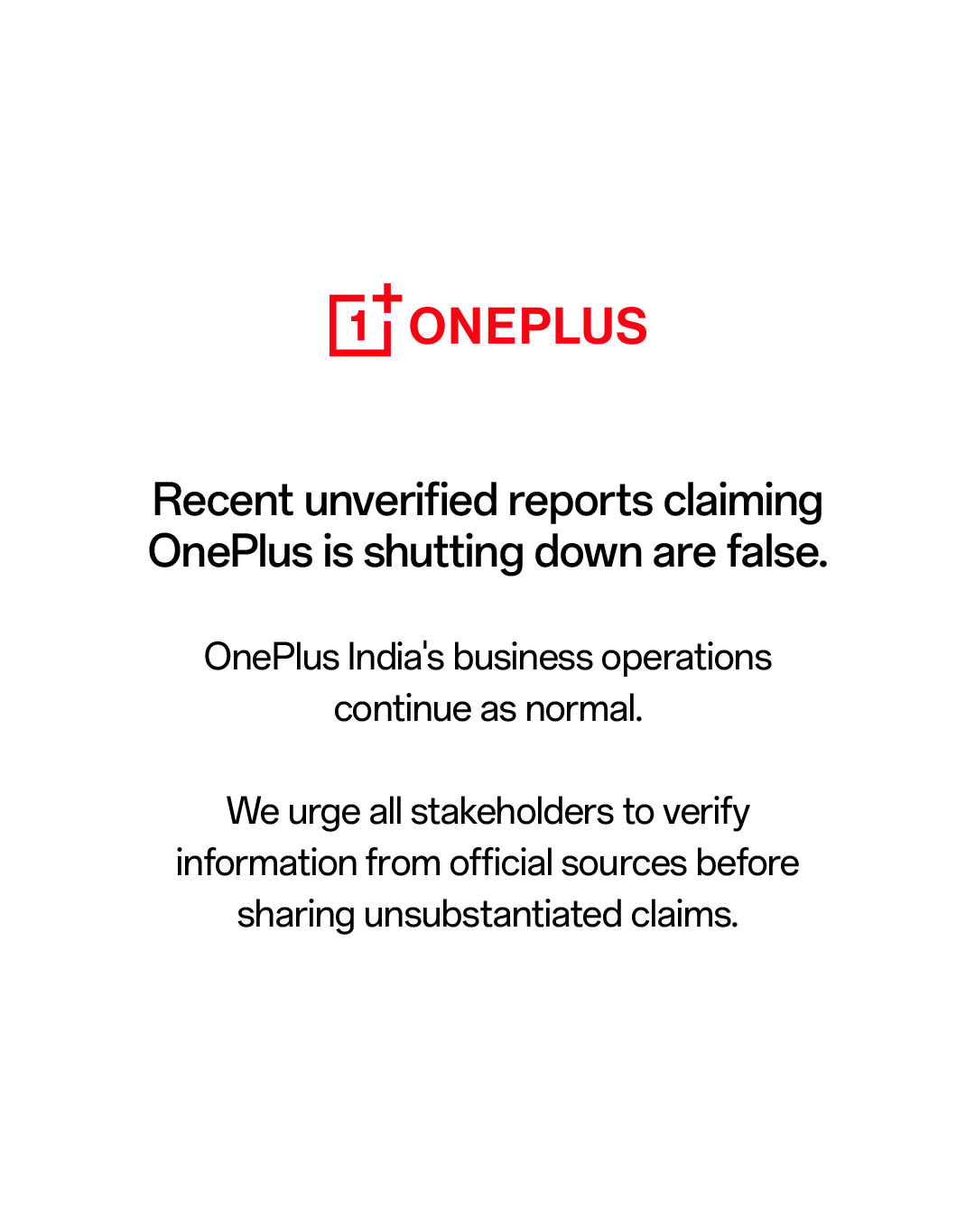 Oneplus Inde Declaration