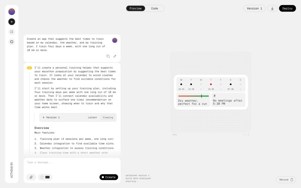Une application pour créer sa propre app : l'idée géniale de Nothing ...
