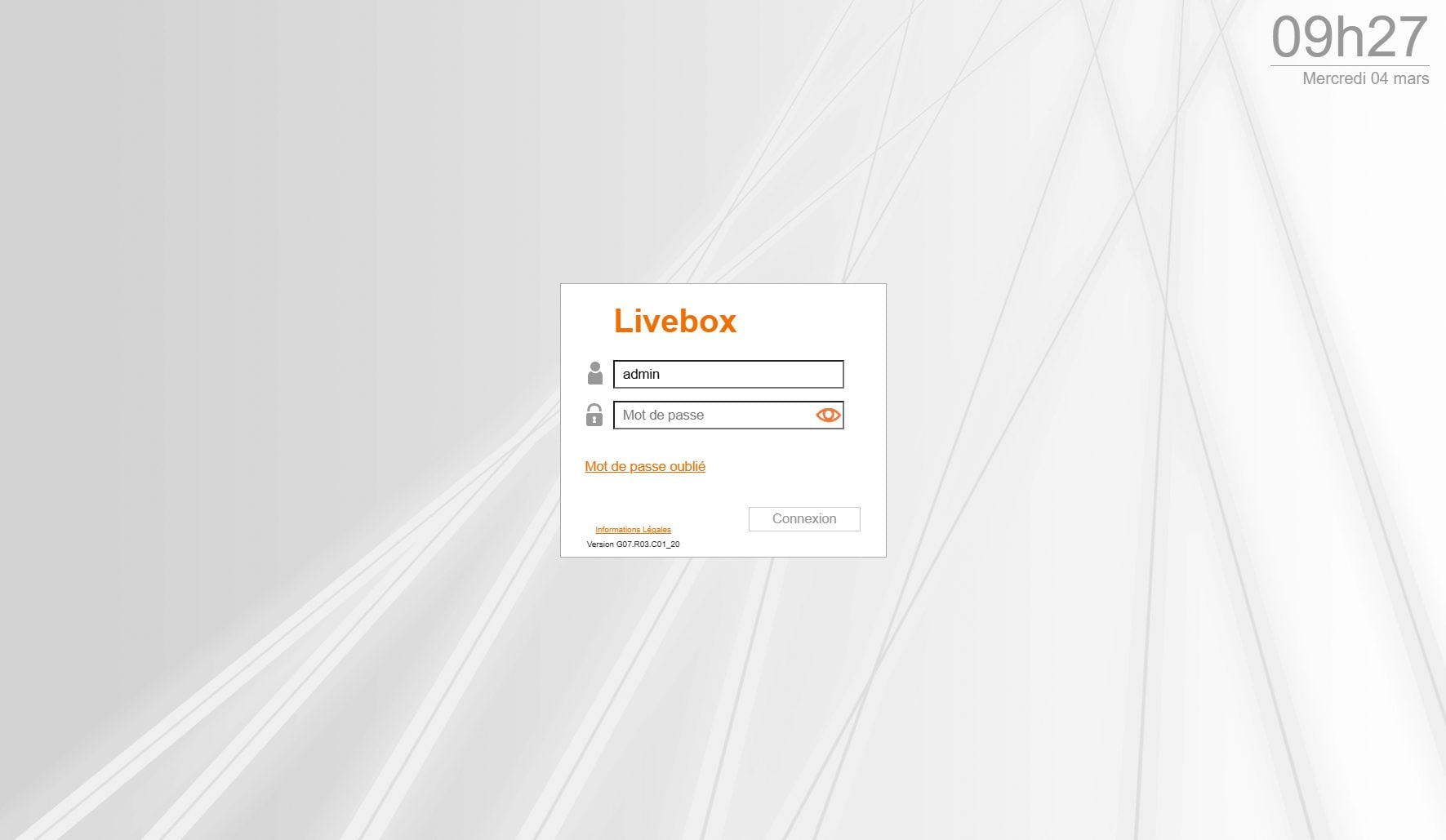 Identification Livebox Orange
