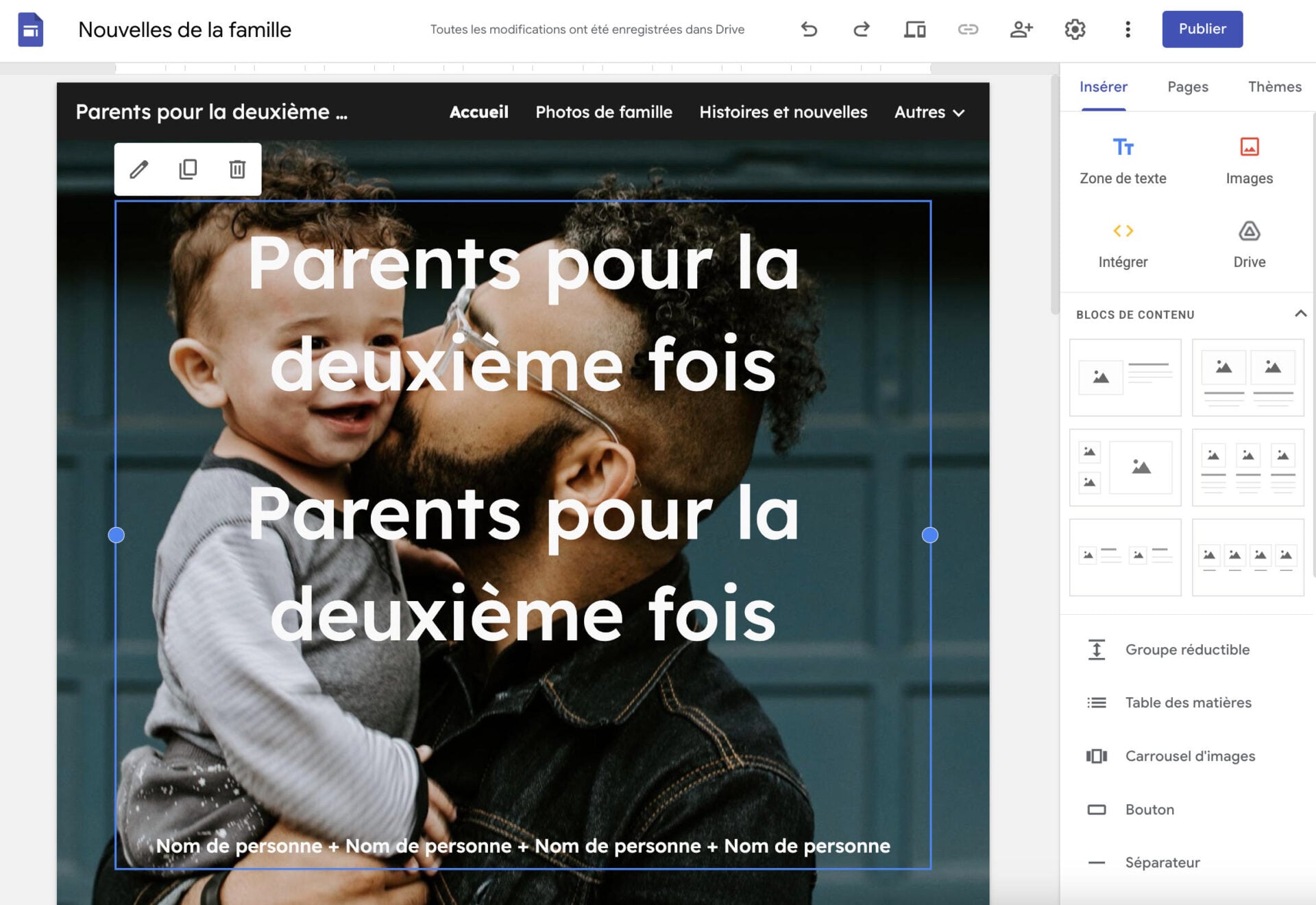 Créer un site avec Google Sites