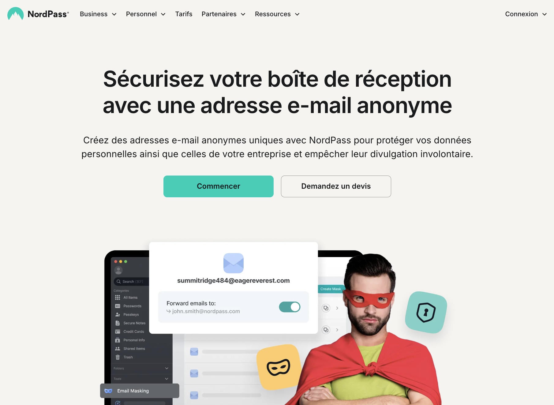 NordPass email anonyme