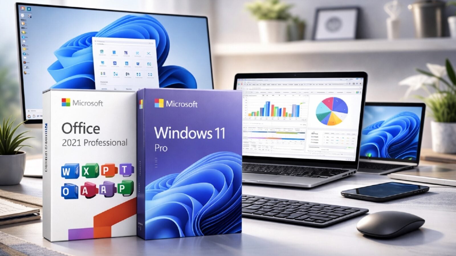 Ömür boyu Windows 11 yalnızca 12 € ve MS Office 2021 30 €