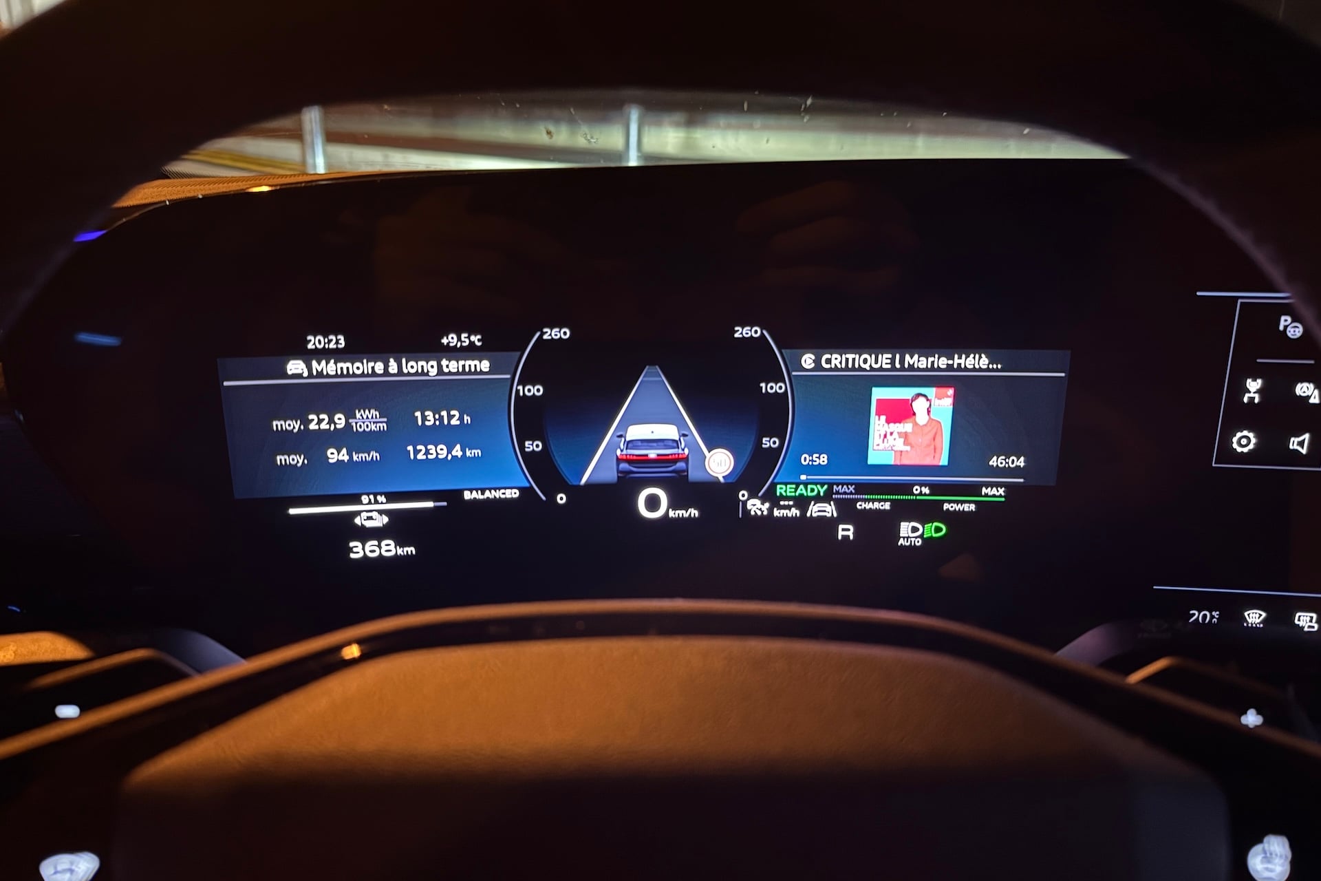 Essai Longue Autonomie Audi A6 E Tron Avant Vue Écran Instrumentation