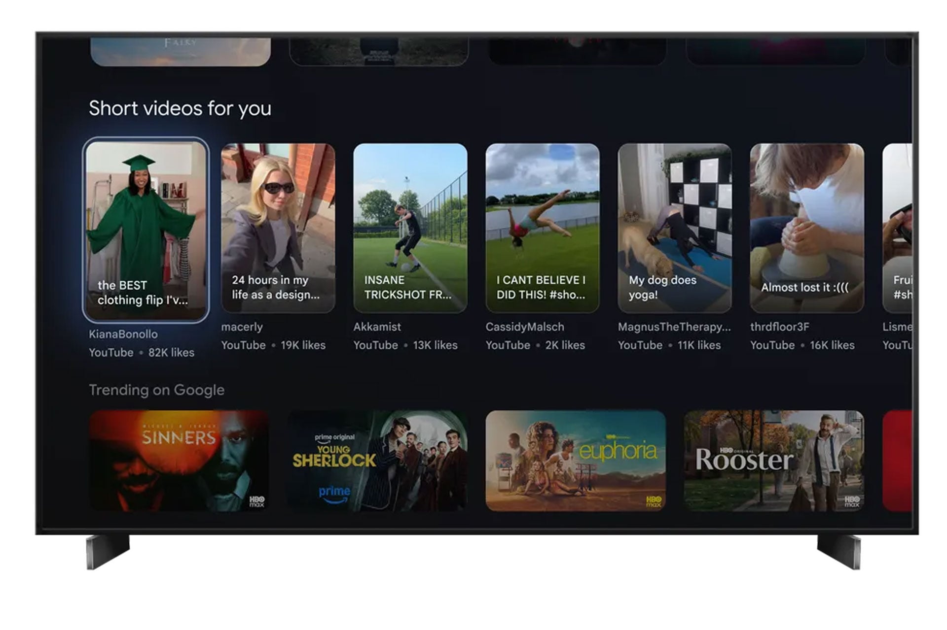 Google Tv Short Videos For You Row
