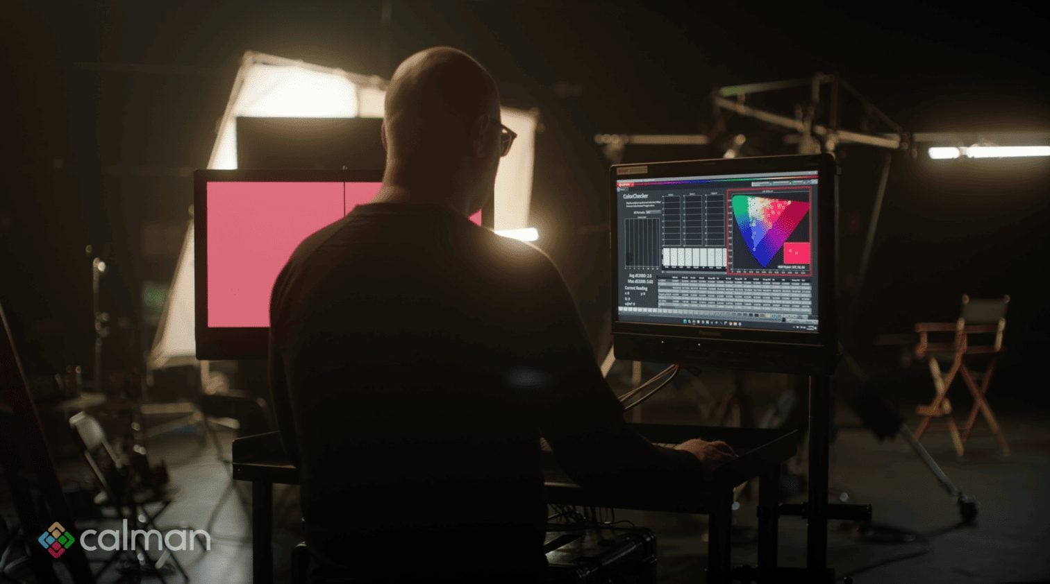 Le Logiciel Calman Utilisé Sur Un Plateau De Tournage.