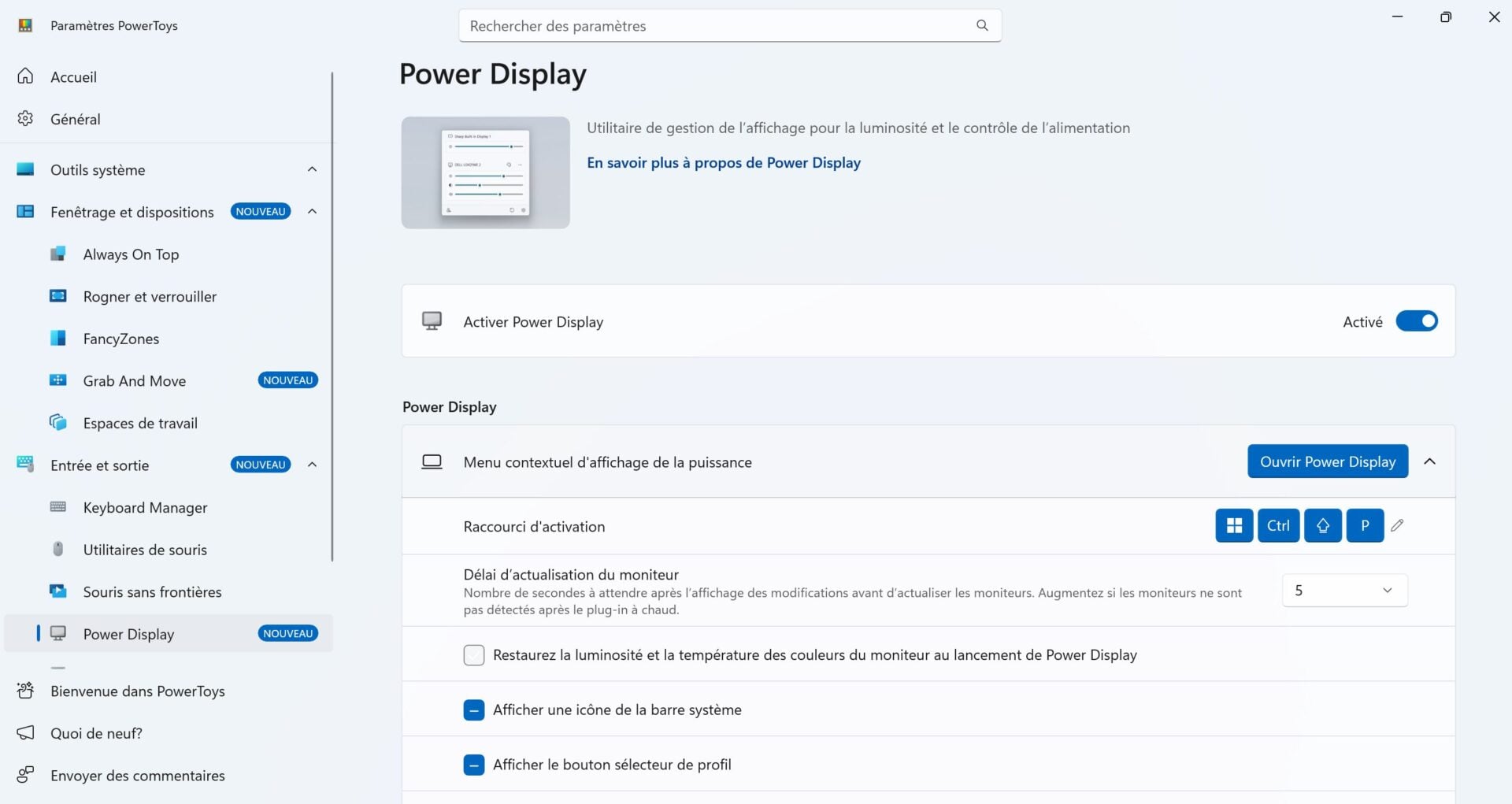 Microsoft Powertoys Power Display