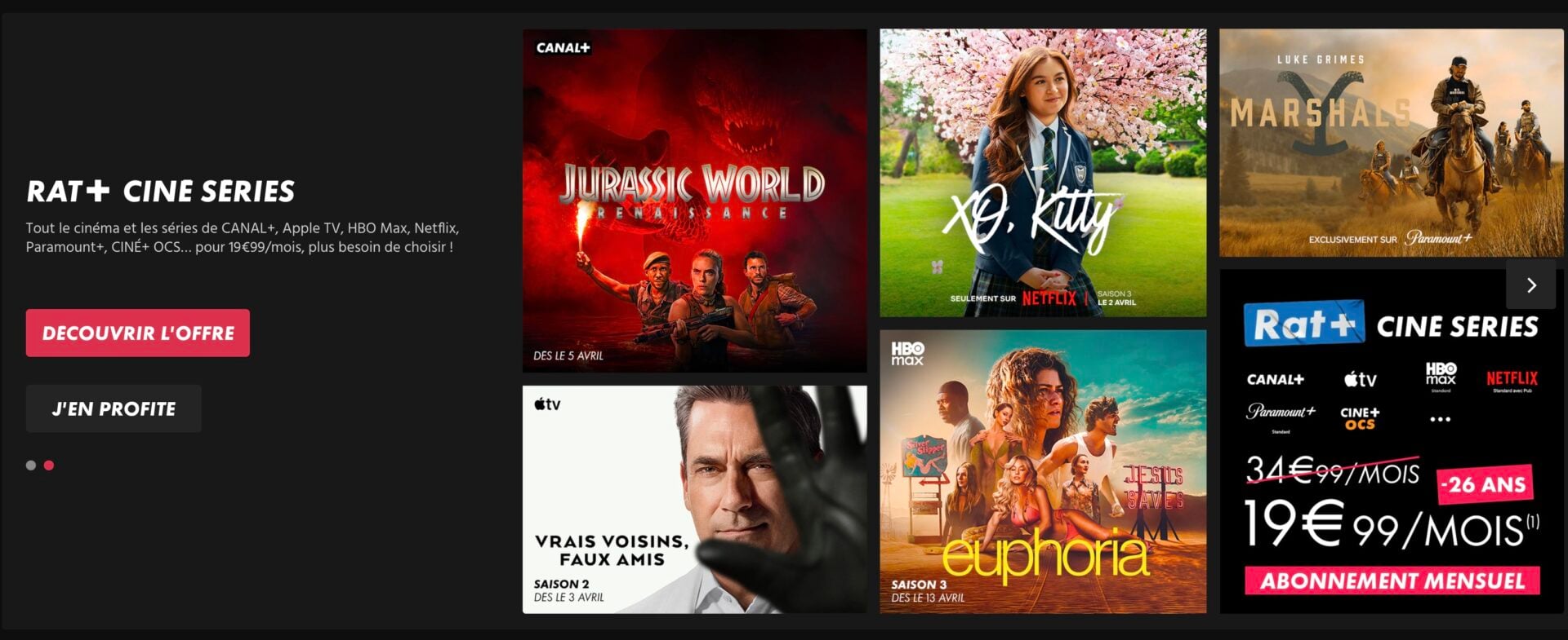 RAT+ Ciné Séries Avril 2026