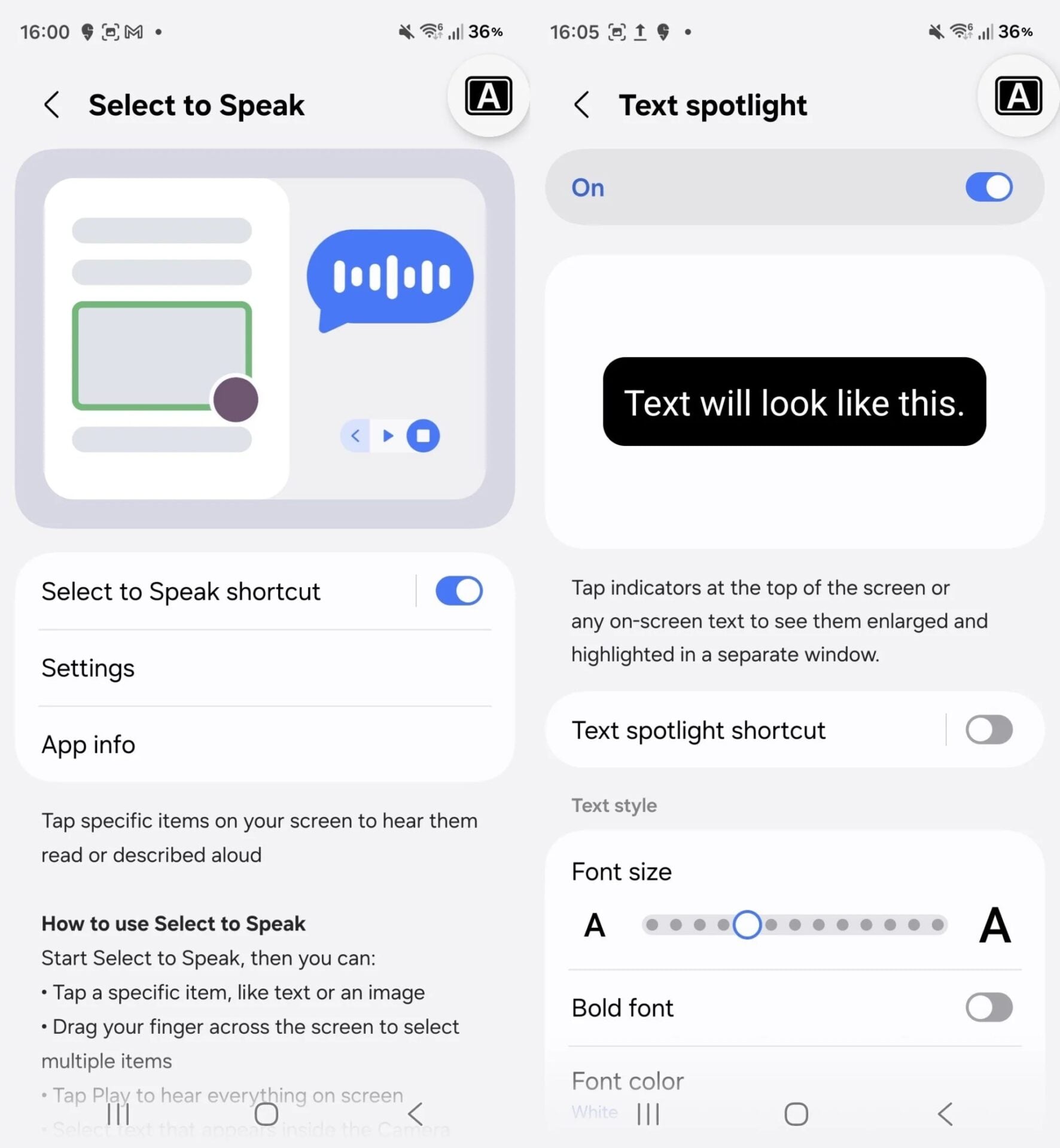 Samsung One Ui 9 Accessibilité Select To Speak Et Text Spotlight