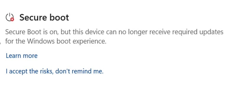 Secure Boot Rouge Windows 11
