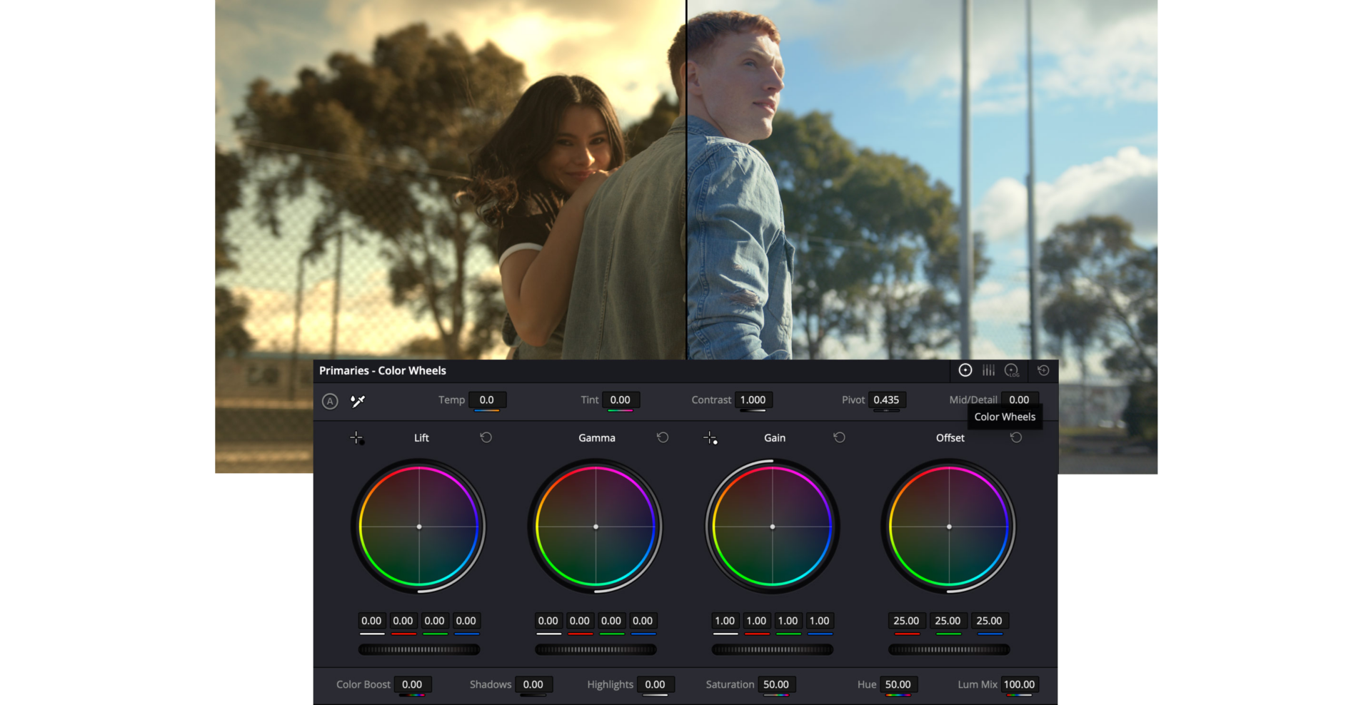 Un Exemple D'outil D'étalonnage Professionnnel Avec Le Logiciel Davinci Resolve