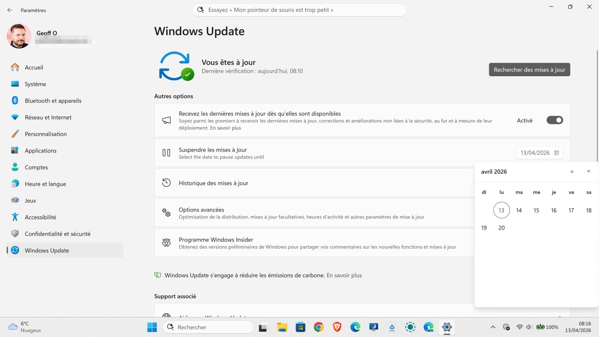 Windows 11 Windows Update Pause Mises À Jour Calendrier 2