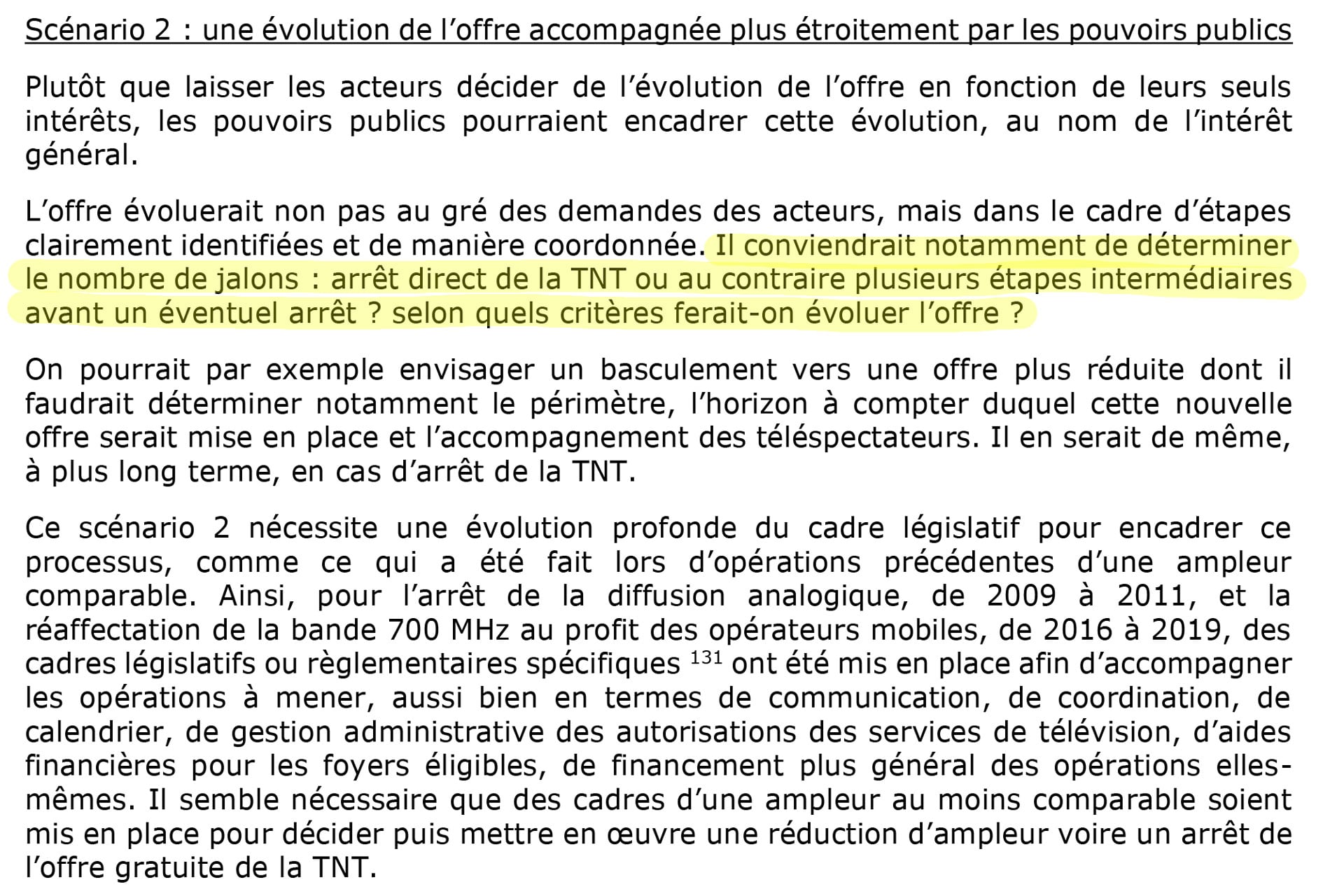 Arcom Scenario Consultation Tnt