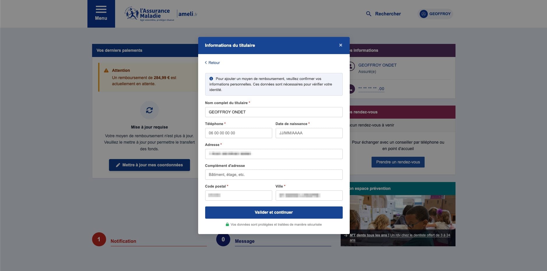 Arnaque Ameli Phishing Vider Compte Bancaire 5