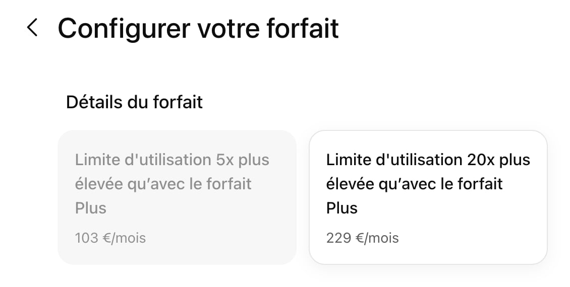 Deux Forfaits Chatgpt Pro