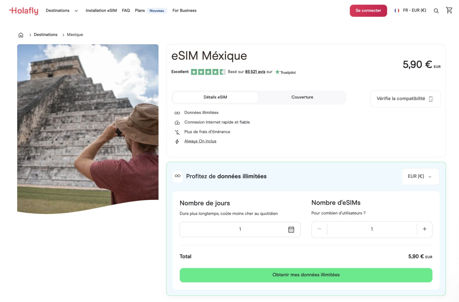 eSIM Mexique Holafly