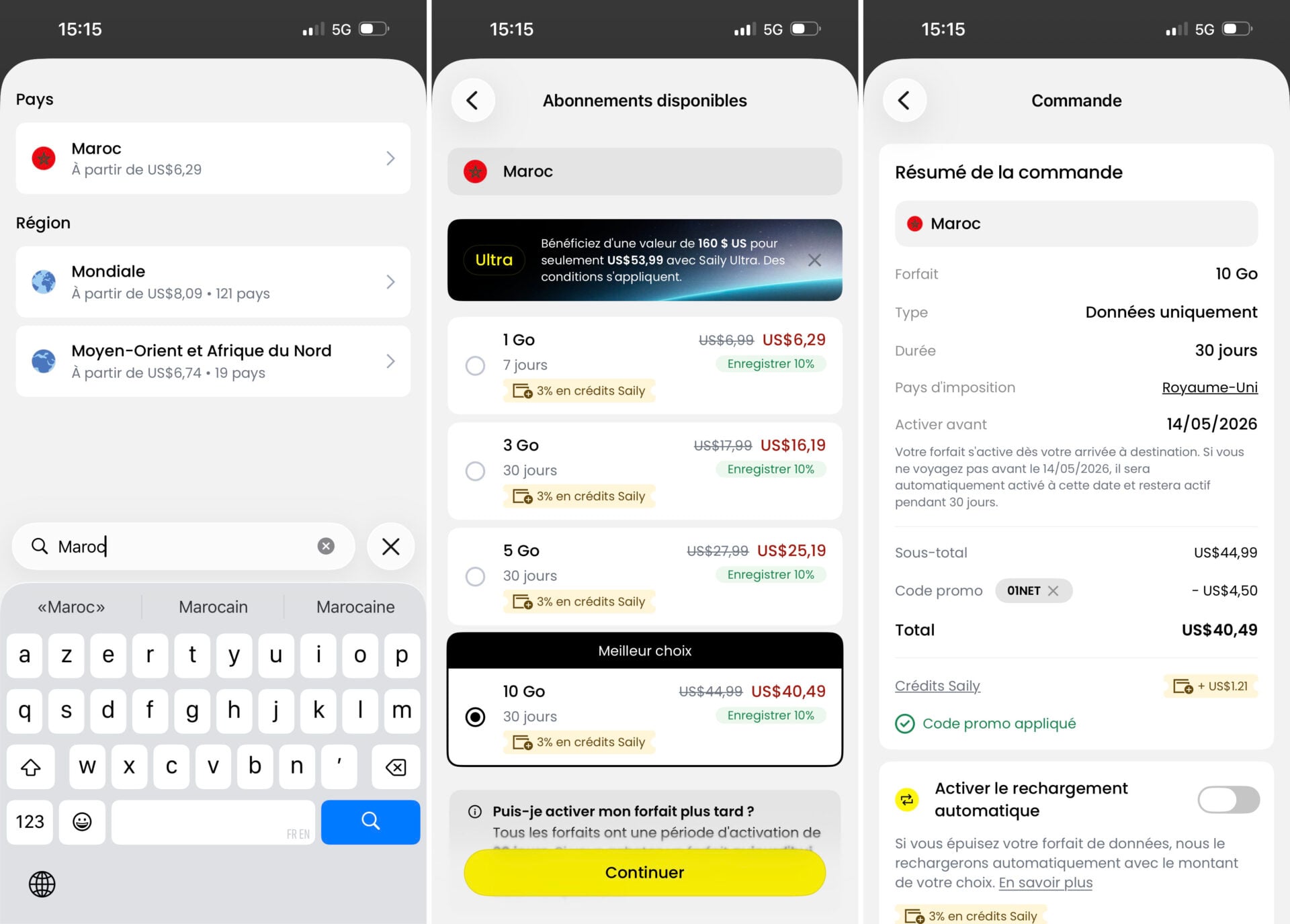 Meilleure eSIM Maroc Saily