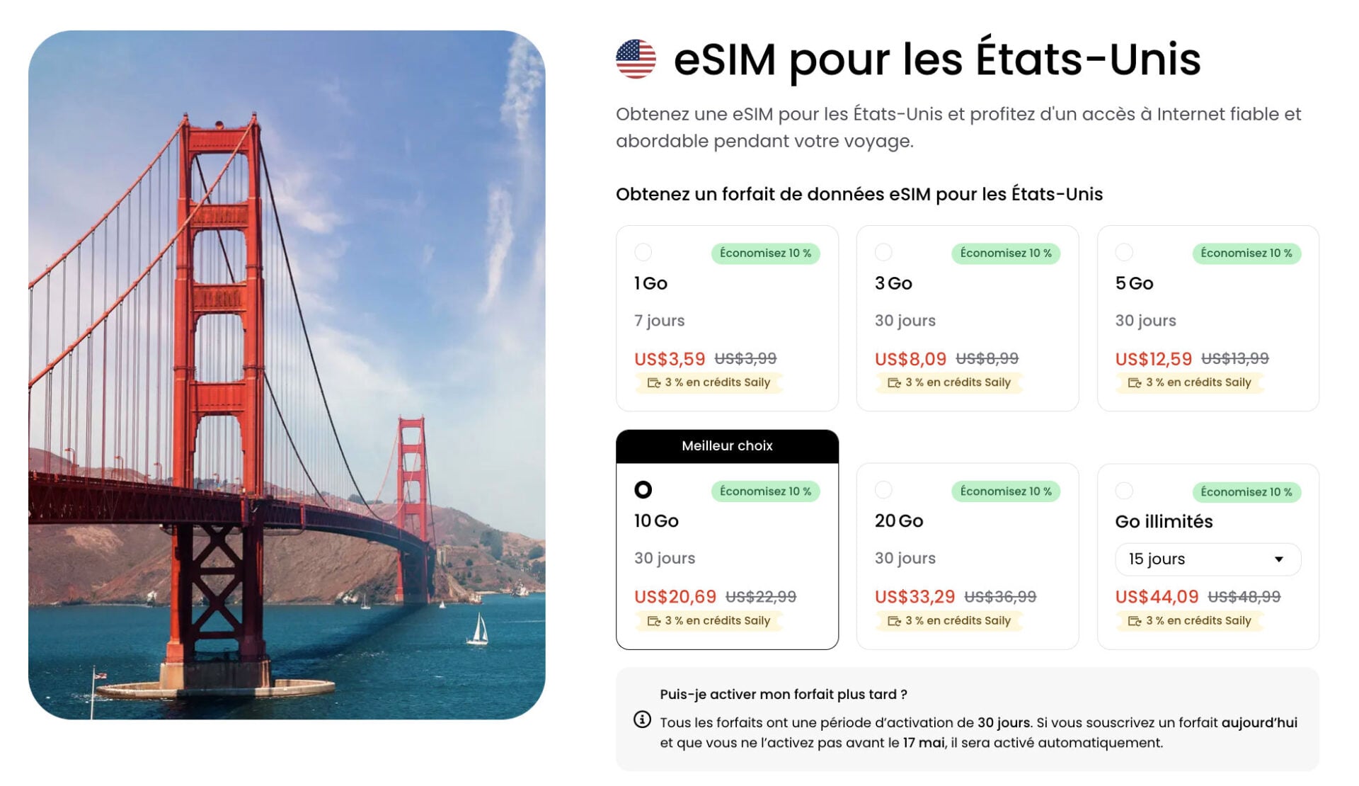 Code promo Saily de 01net