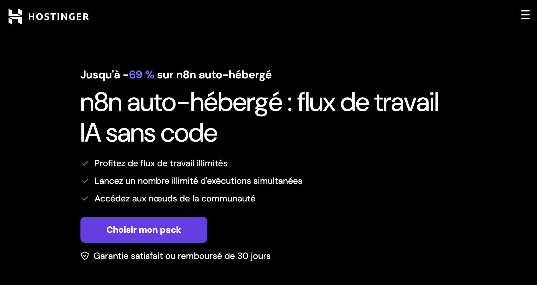 Hebergement N8n Hostinger