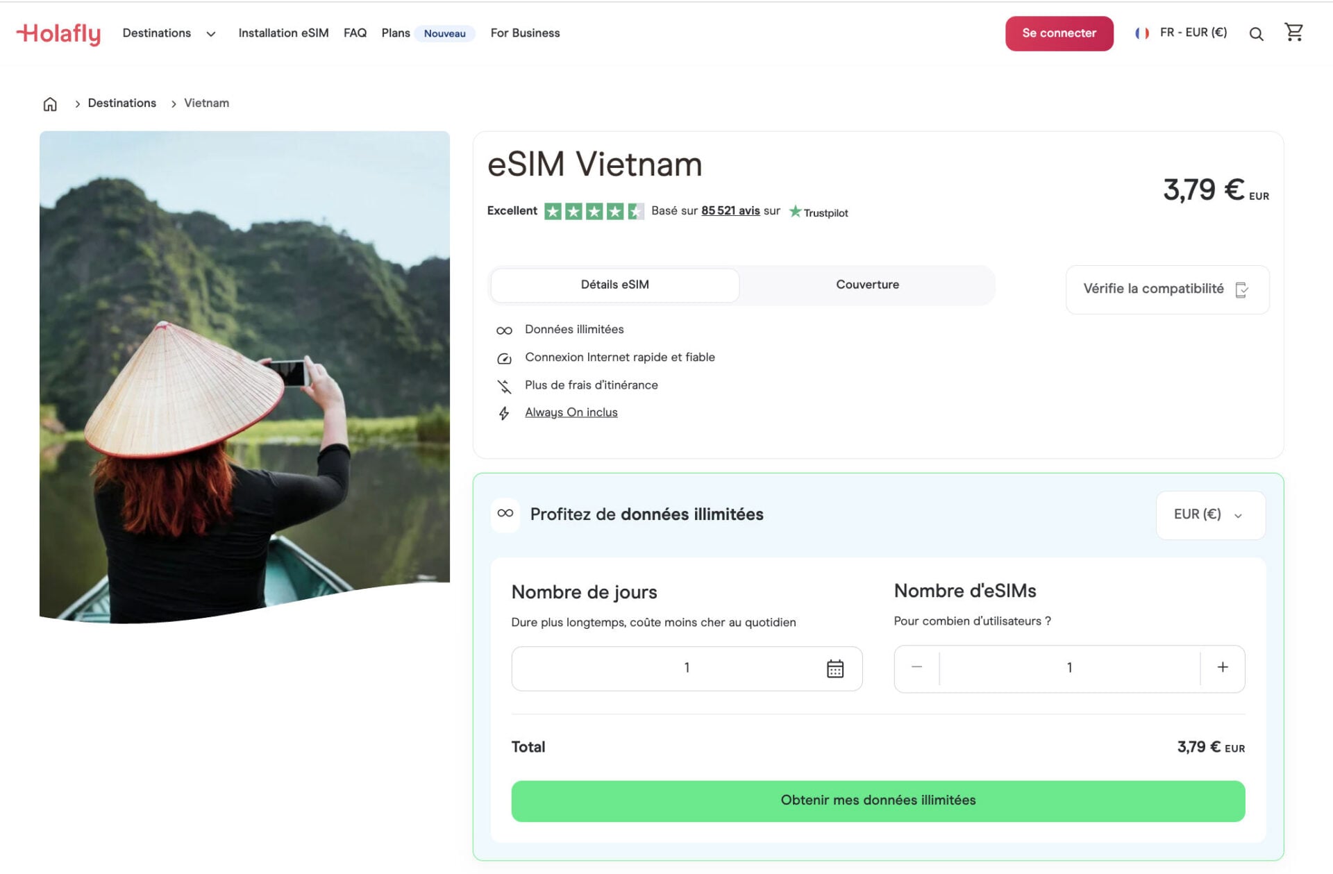 Holafly eSIM au Vietnam