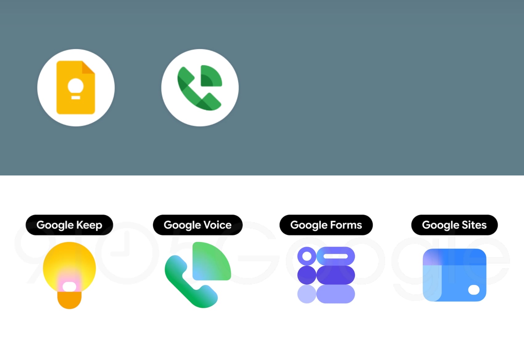 Nouvelles Icones Google Keep Voices