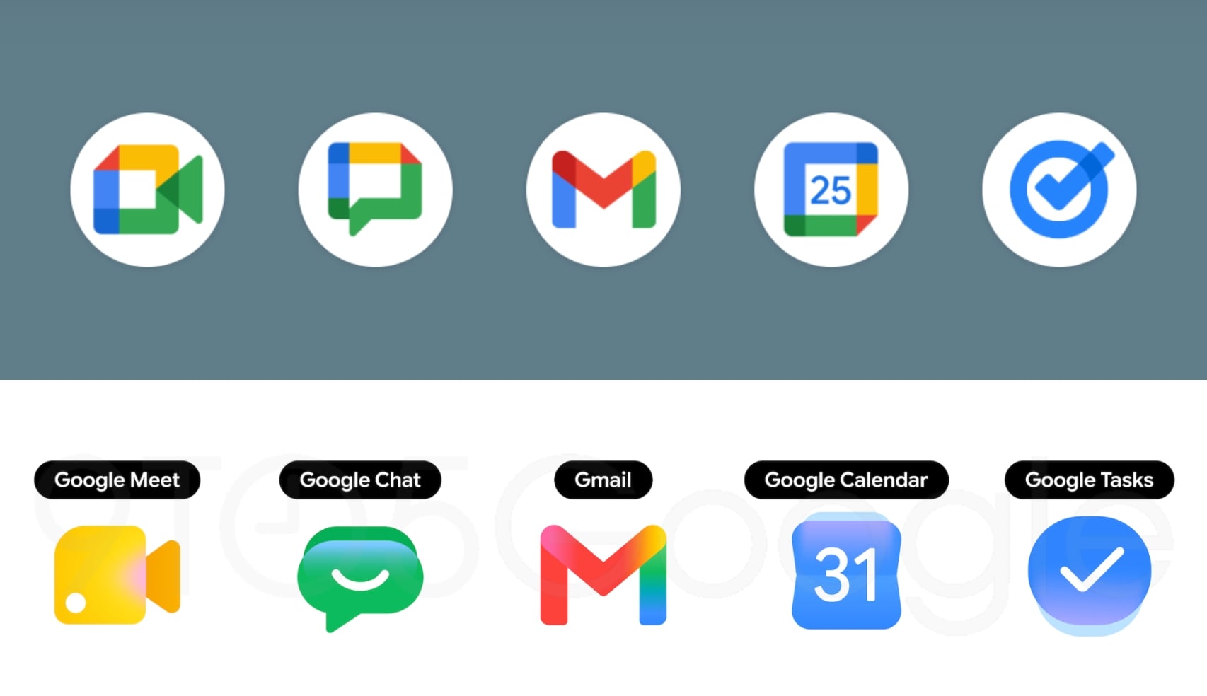 Nouvelles Icones Google Meet Gmail