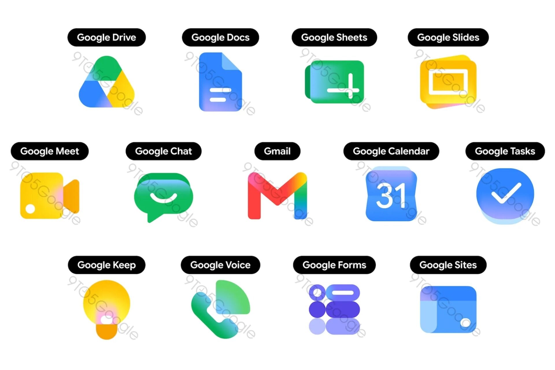 Nouvelles Icones Google