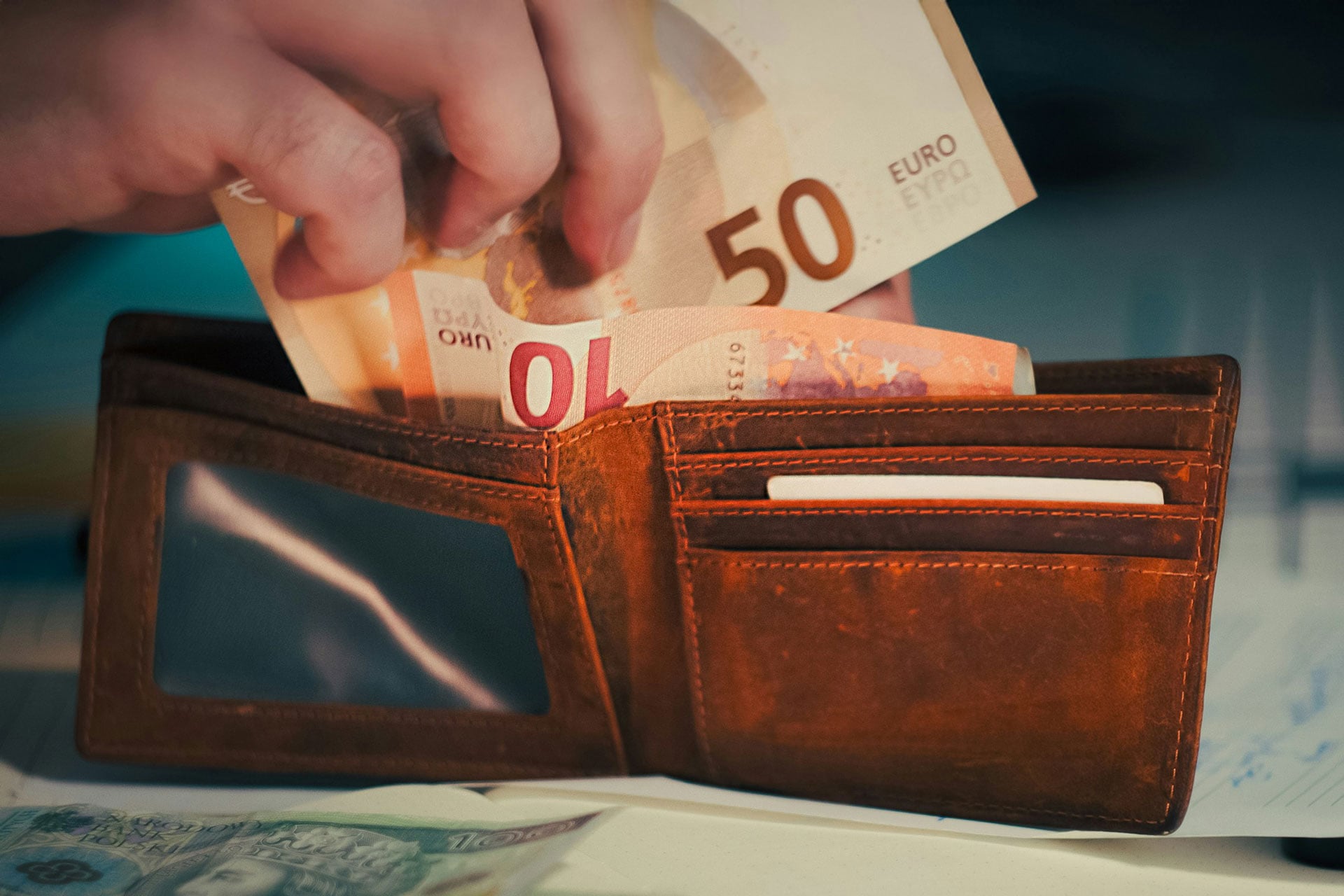 Portefeuille Argent Euros Monnaie