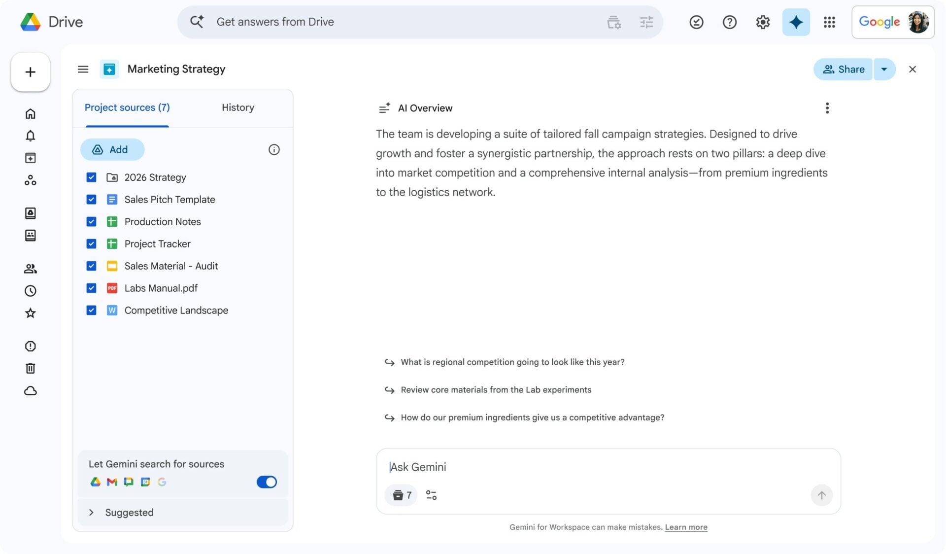 Projets Google Drive