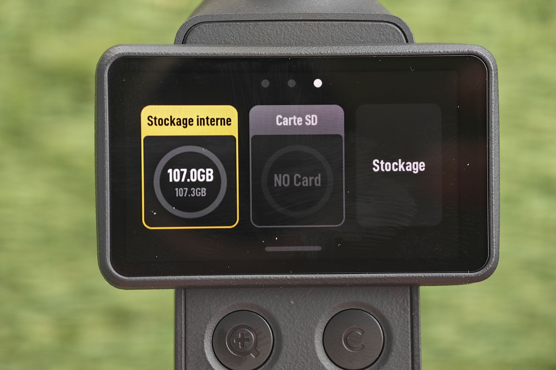 Test Dji Osmo Pocket 4 Stockage