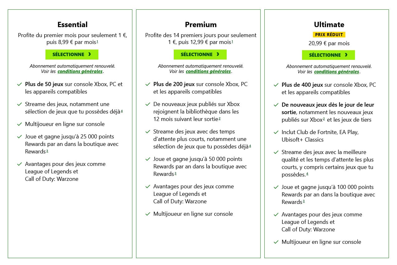 Xbox Game Pass Nouvelles Offres 2026