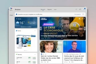 Windows 11 panneau MSN pub