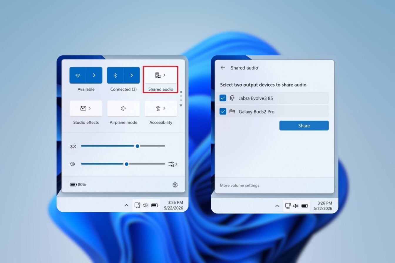 Windows 11 partager l'audio
