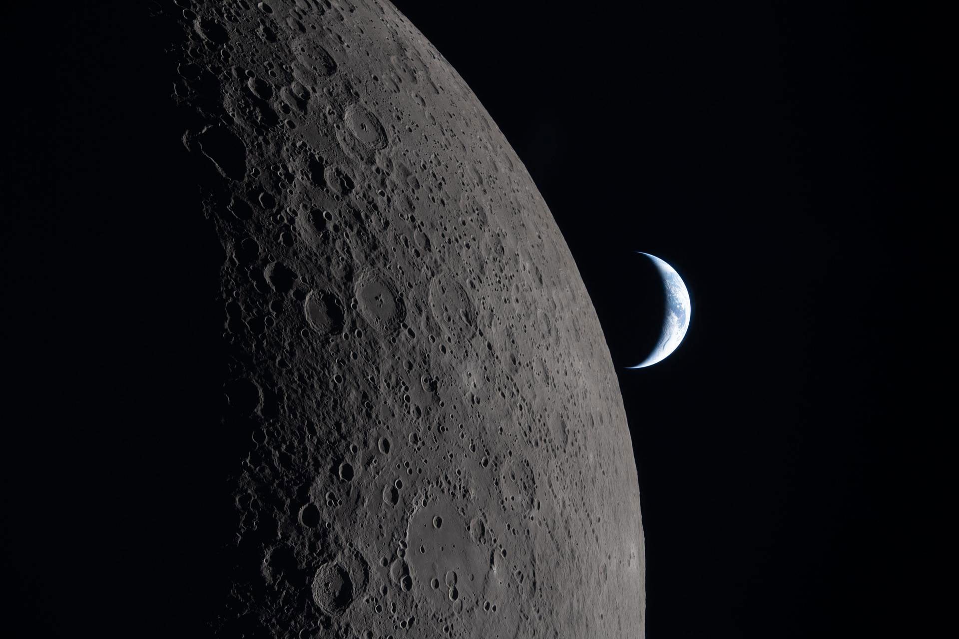 Details Of The Moon And The Beauty Of Earth