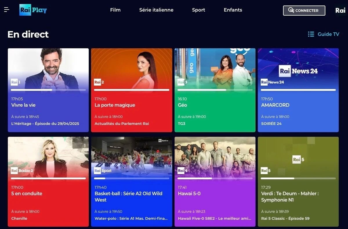 Plateforme Rai Play