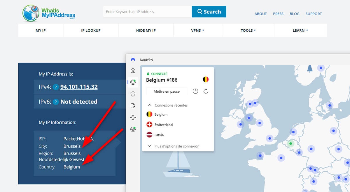 Verification Obtention Ip Belge Nordvpn